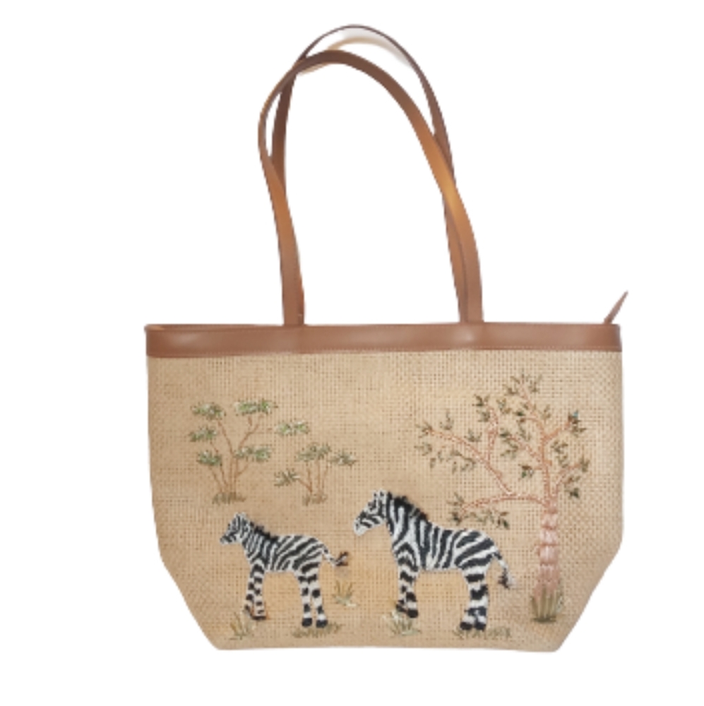 Cappelli Rattan Safari Tote/ Bag